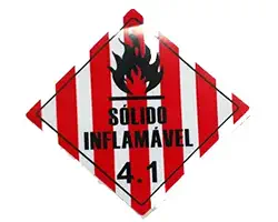 Etiqueta de Identificação Solido Inflamável Classe 4.1 01